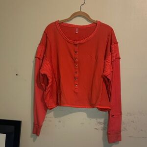 Free People Free People Movement Women's Coral top